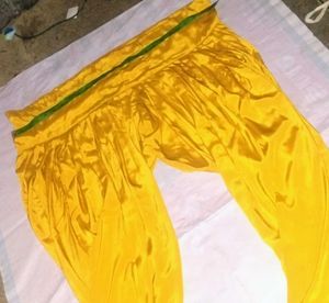 Yellow Salwar Kameez Bottom Silk