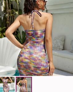 Shein Stylish Multicolor Bodycon Dress