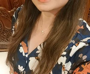 Navy Blue Floral Top