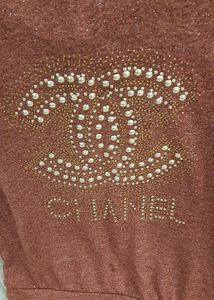 Chanel Inspired Copper Sparkle Top