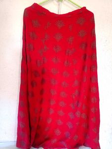 Red Printed Ethnic Skirt