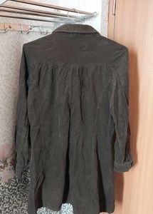 Corduroy shirt dress