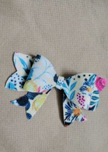 Soft Velvet Faux Leather Hairbow Clip