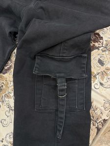 Black Cargo Jeans