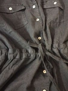 Black Denim Shirt Dress