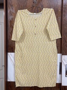 Striped Floral Kurta 46 Size