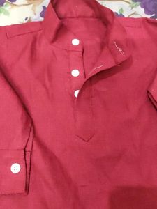 Red Kurta Shirt