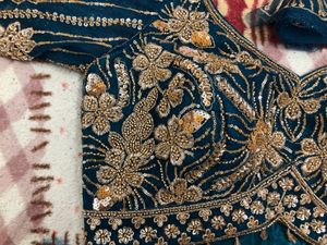 Peacock Blue Elegant Lehenga Choli With Dupatta