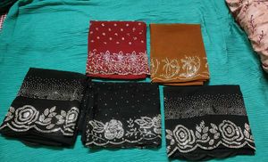 Heavy Work Hijab Shawl