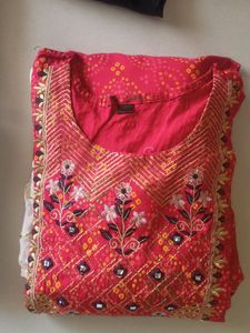 Red Kurti With Gota Patti Sharara