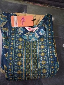 Floral Kurta Set Cotton L Size
