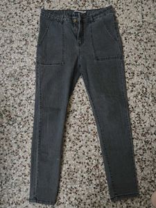 Gray Pocket Jeans