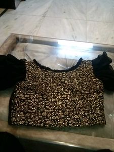 Sparkly Black &amp; Gold Blouse