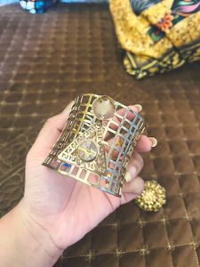 ✨ Regal Gold Hand Jewelry Set: Statement Ring &amp; Cu