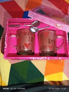 Two Beautiful Good Looking Glass Cup