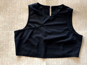 Black Cutout Crop Top - Twenty Dresses Nykaa