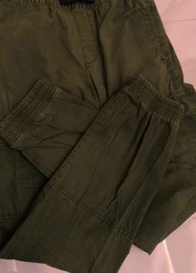 Olive Green Casual Pants