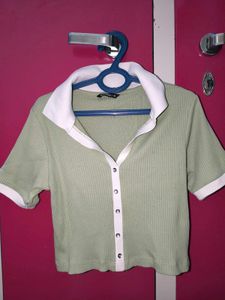 Cute Green Crop Top