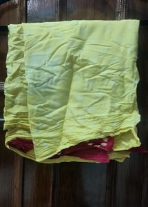 YELLOW &amp; RED COTTON DUPATTA
