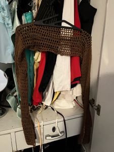 Pinterest crochet Brown Outer Top