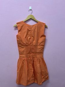 orange corset dress