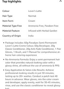 Paradyes Lover&#39;s Latte Hair Tint Discounted Price