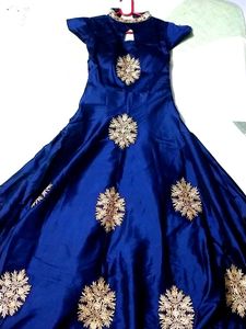 Royal Blue Embroidered Dress
