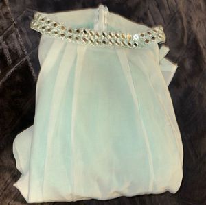 Green Sleeveless Indowestern and Western Top