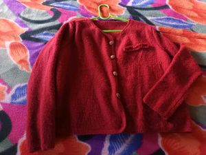 Red Knit Cardigan