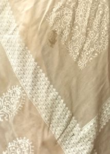 Dupatta painting cotton Eid Offer cream highqualit