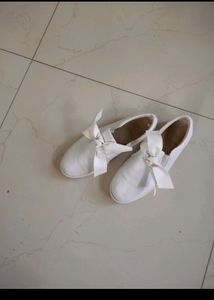 Women&#39;s White Casual Shoes With Bow Tie Cute Trend