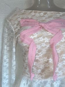 Lace Top with Bow Detail