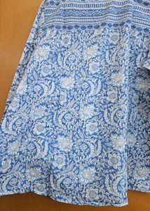 Blue Floral Print Top