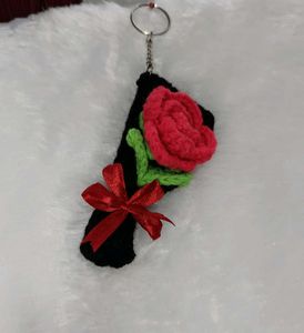 Crochet Mini Rose Bouquet Keychain 😍
