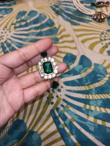 Emerald &amp; Pearl Jewelry Set