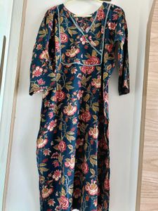 Floral Print Kurta Pant Set