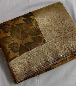 Bridal tissue Silk Saree with Swarovski work