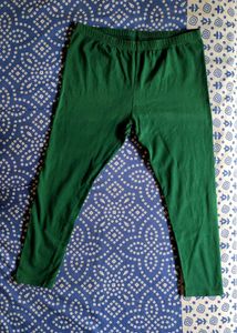 High Ankle Length Dark Spring Green Leggings