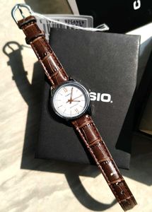 Original Casio Brown Leather Watch