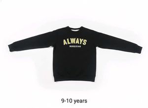 Zudio's Branded Black 'Always Wondering' Sweatshir