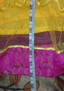 Yellow Ruffled Ethnic Skirt