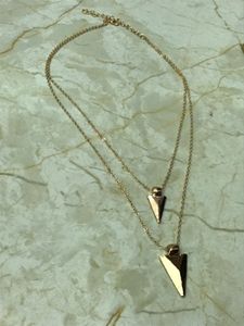 Double Layered Arrowhead Necklace