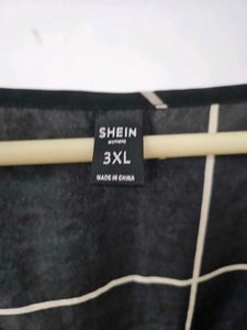 shein oversized checkered top