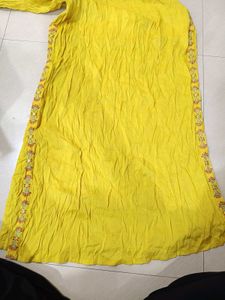 Yellow Floral Kurti