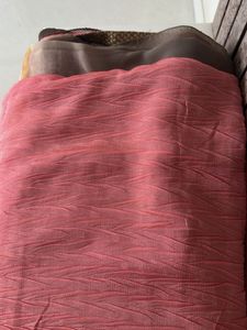 Elegant Peach Fabric sareee