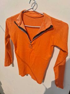 Orange Long Sleeve Top