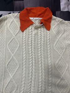 Stylish Cream Cable Knit Sweater