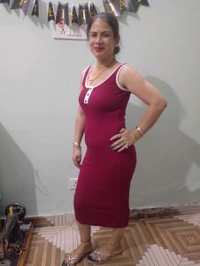 Burgundy Bodycon Dress