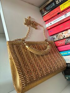Gold Rhinestone Clutch