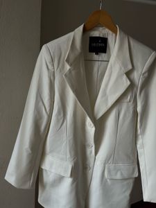 White Double Breasted Blazer